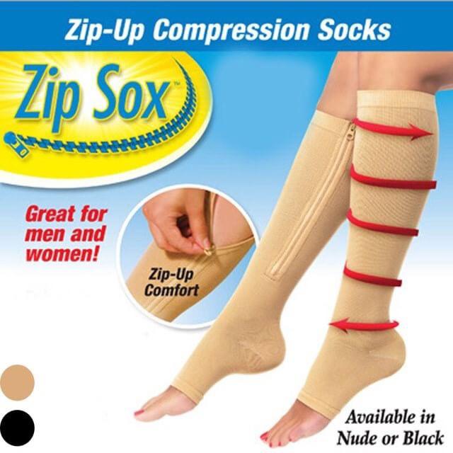 Zip sox ถุงเท้าซิปล็อกบำรุงต้นขา ราคาส่ง 70 บาท