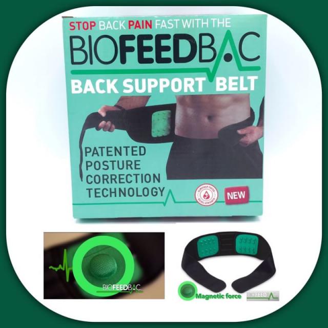 biofeedback back support belt แผ่นรัดเอวแก้ปวดหลัง พลังแม่เหล็ก ราคาส่ง 140 บาท
