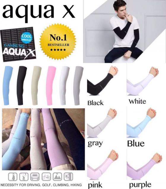 AQUA X COOL ปลอกแขนกันแดด UV ราคาส่ง 35 บาท