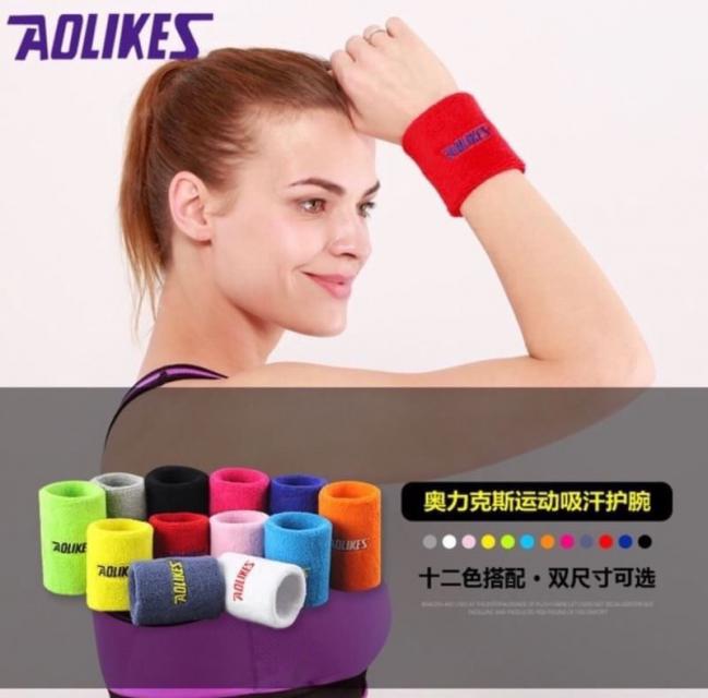 AOLIKES Wristband ผ้ารัดข้อมือ กันเหงื่อ ซับเหงื่อ ราคาส่ง 25 บาท