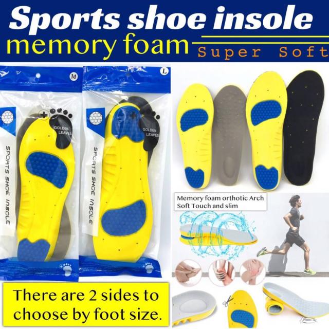 Sports Shoe Memory Foam พื้นรองเท้าแมมเมอลี่โฟม ลดการปวดรอบเท้า ราคาส่ง 80 บาท