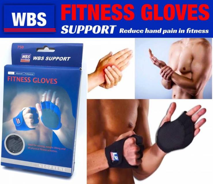Wbs Fitness Gloves ปลอกมือซัพพอต ลดปวดอักเสบ ออกกำลังกาย ราคาส่ง 70 บาท