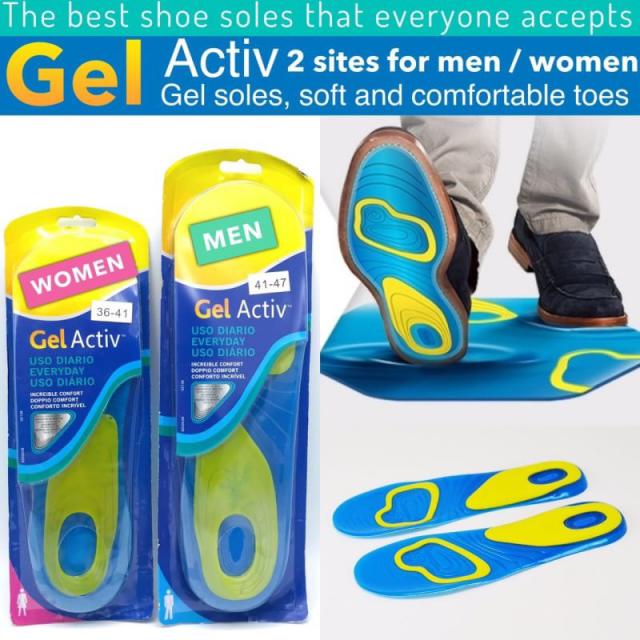 Gel Activ Soft comfortable toes แผ่นพื้นรองเท้าเจล นุ่มมากเป็นพิเศษ สบายเท้า ชาย,หญิง ไซด์ตัดตามเบอร์ได้ ราคาส่ง 70 บาท