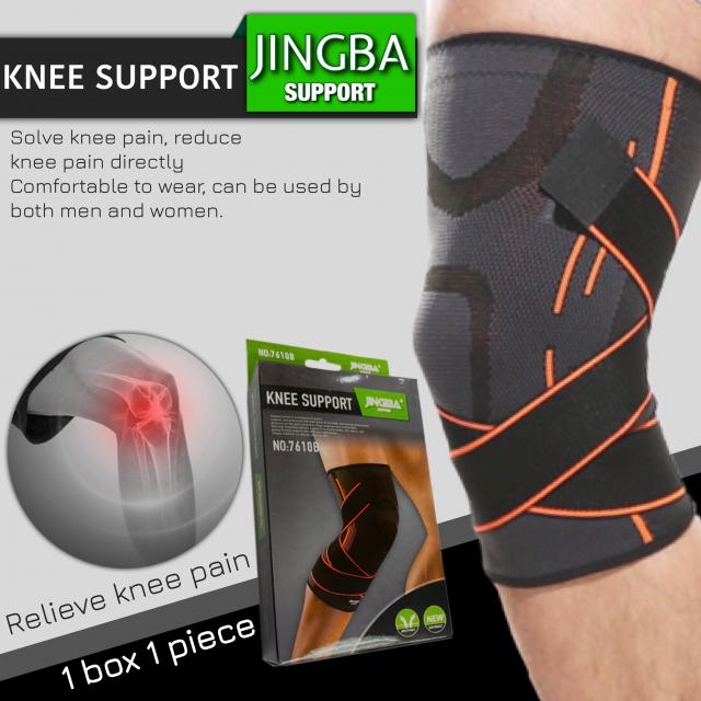 Jingba knee support ผ้าพันหัวเข่าลดปวดเสริมสายพัน 2 เส้น ราคาส่ง 70 บาท