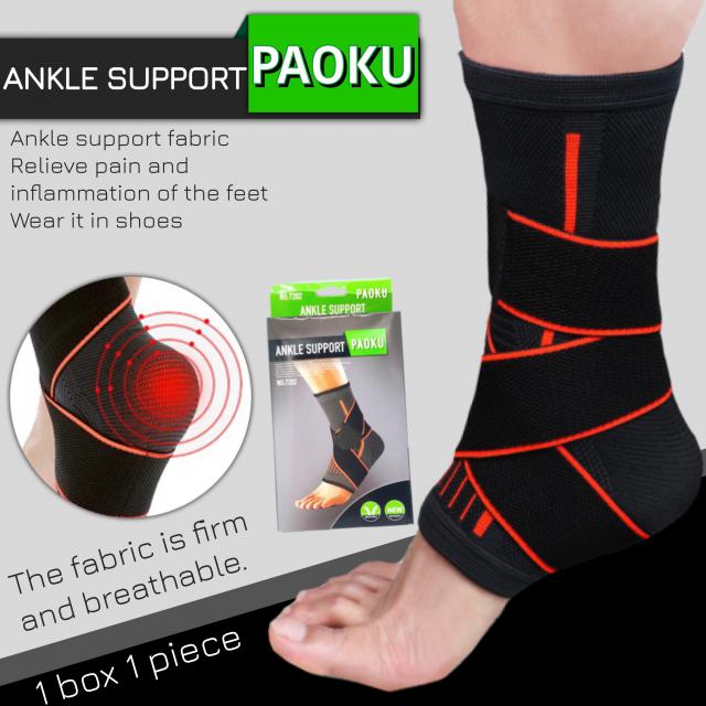 Paoku Ankle support ผ้าพันข้อเท้าลดการอักเสบเส้นเอ็นข้อเท้า ราคาส่ง 55 บาท