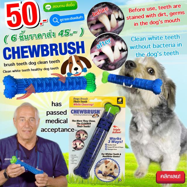 Chewbrush กระดูกยางขัดฟันสุนัข ราคาส่ง 45 บาท