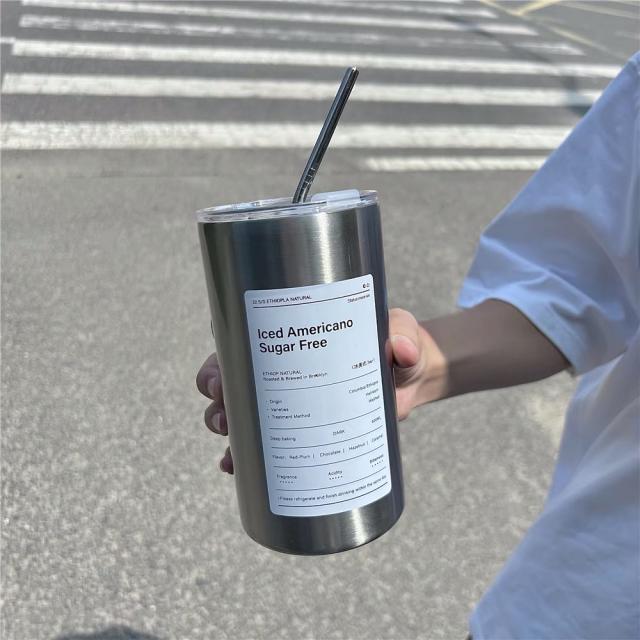 coffee mug stainless steel แก้วกาแฟสแตนเลส 600ml ซื้อ 1 แถม 1