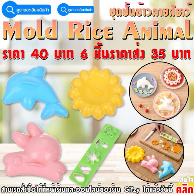 Mold Rice Animal ชุดข้าวลายสัตว์ ราคาส่ง 35 บาท