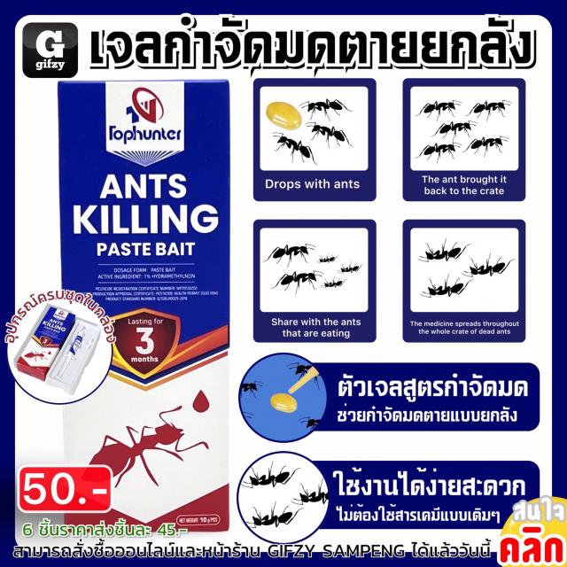 Ants killing paste bait เจลกำจัดมดตายยกลัง ราคาส่ง 45 บาท