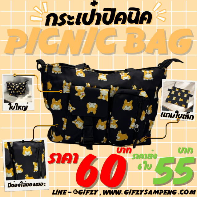 Picnic BAG กระเป๋าปิคนิค ราคาส่ง 55 บาท