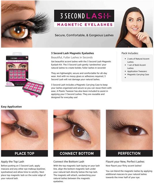 3 SECOND LASI MAGNETIC EYELASHES ชุดขนตาแม่เหล็ก ราคาส่ง 25 บาท