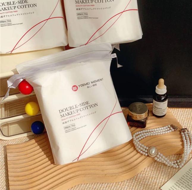 DOUBLE SIDE MAKEUP COTTON แผ่นลำลีเช็ดหน้า ราคาส่ง 25 บาท