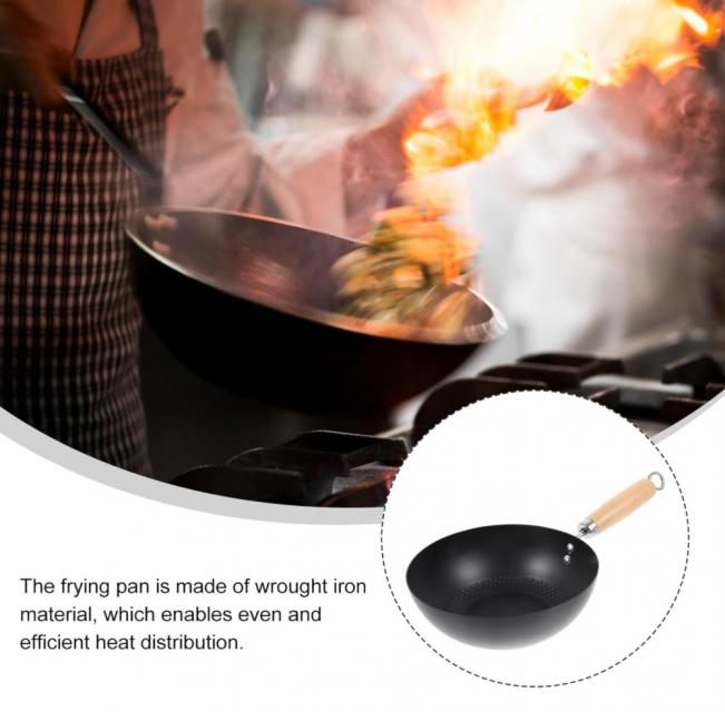 IRON PAN กระทะเหล็กด้ามไม้ ราคาส่ง 110 บาท