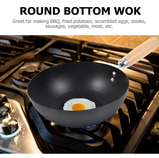 IRON PAN กระทะเหล็กด้ามไม้ ราคาส่ง 110 บาท