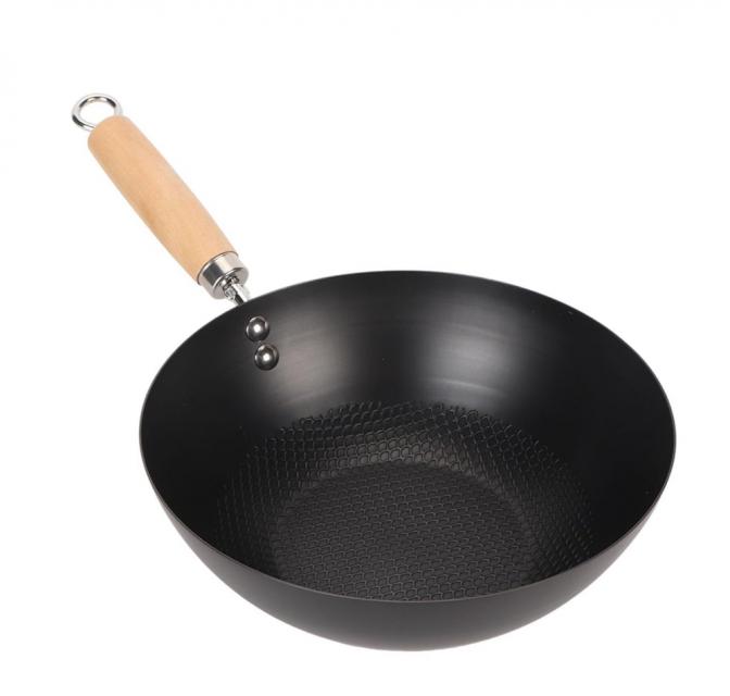 IRON PAN กระทะเหล็กด้ามไม้ ราคาส่ง 110 บาท