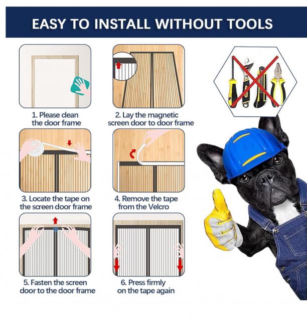 MAGNETIC DOOR CURTAIN ม่านประตูแม่เหล็ก ราคาส่ง 45 บาท