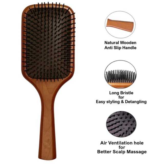 WOODEN COMB แปรงหวีไม้สุขภาพ