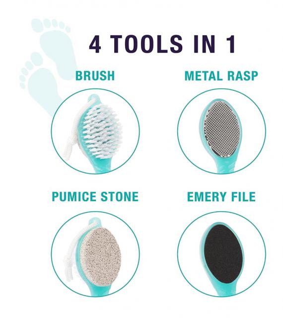 4 HEADED HEEL BRUSH แปรงขัดสันเท้า 4 ทิศทาง 12 ชิ้นราคาส่ง 200 บาท