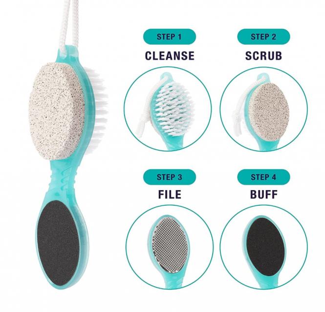 4 HEADED HEEL BRUSH แปรงขัดสันเท้า 4 ทิศทาง 12 ชิ้นราคาส่ง 200 บาท