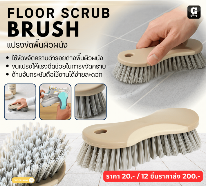 FLOOR SCRUB BRUSH แปรงขัดพื้นผิวผนัง 12 ชิ้นราคาส่ง 200 บาท