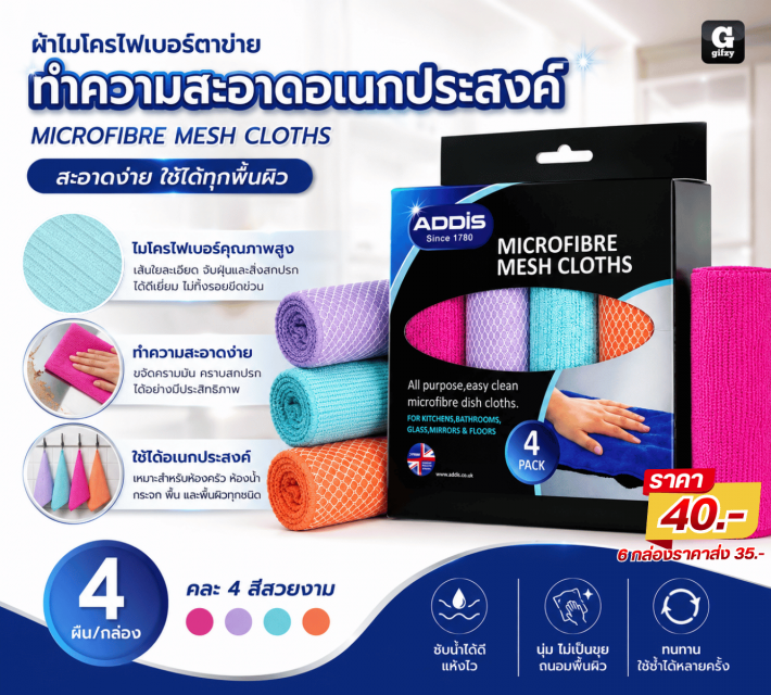 MICROFIBRE MESH CLOTHS ผ้าไมโครไฟเบอร์ตาข่าย