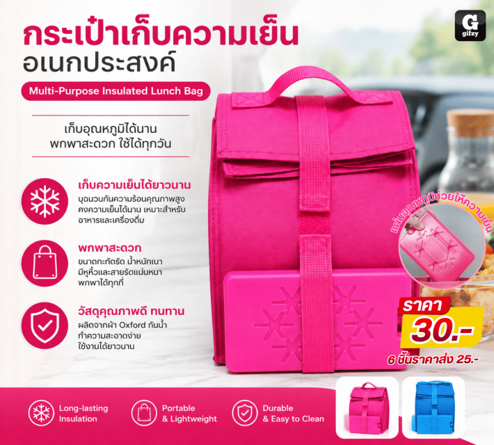 Multi Purpose Insulated Lunch Bag กระเป๋า