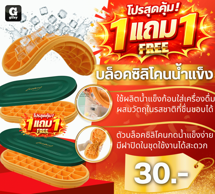 Silicone ice block บล็อคซิลิโคนน้ำแข็ง ซื้อ 1 แถม 1
