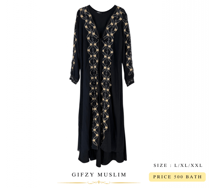 ชุดอาบาย่าปักวงเรียว ราคา 500 บาท