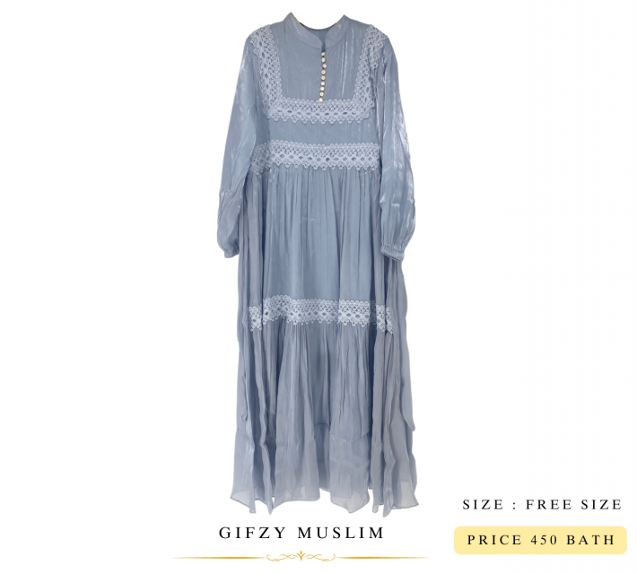 AISHA SKY LACE DRESS เดรสไอชาสกายเลซ ราคา 450 บาท