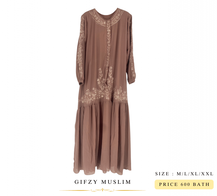 SAHRA MOCHA BLOOM DRESS เดรสซาฮ์ร่ามอคค่าบลูม ราคา