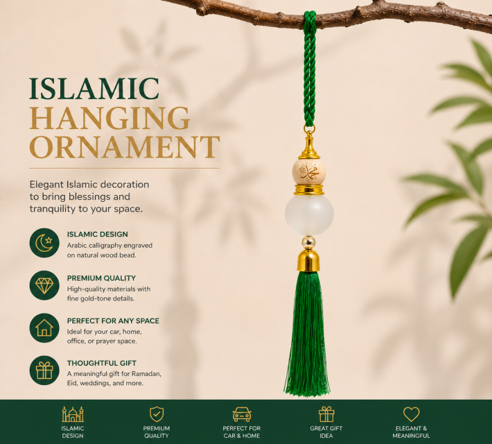 Muhammad Emerald Tassel Ornament ราคาส่ง 25 บาท