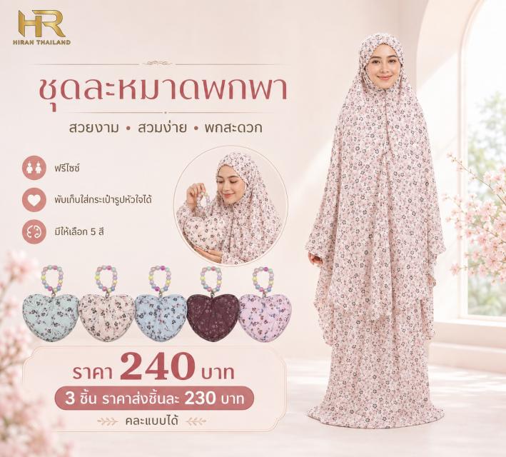 Bella Prayer Set ชุดละหมาดเบลล่า ราคาส่ง 230 บาท